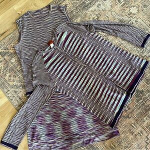 Missoni 3pcs set top/ cardigan/skirt